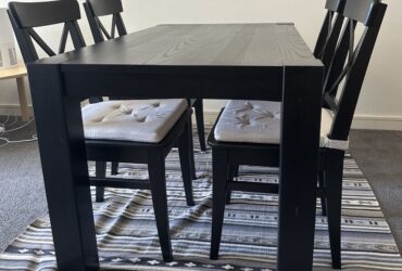 IKEA dining table and 4 chairs